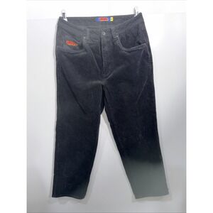 Empyre‎ Pants Mens 32 Black Corduroy Relax Skater Raver Y2K Street Skateboarding